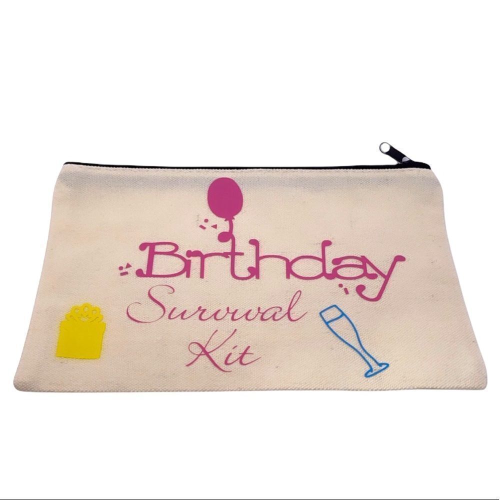 NWT WOOL + PEPPER CO. Birthday Survival Kit Custom Zipper Bag